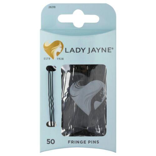 Lady Jayne Fringe Pins Black 50 Pack