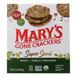 Mary's Gone Crackers Seed Basil Crackers Gluten Free Vegan Snack 155G