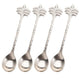 Flair Decor Silver Palm Tree Teaspoon Set 4 Piece