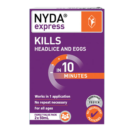 Brauer NYDA Express Head Lice Treatment Family Value Pack 2 x 50mL