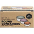 Ever Eco Stainless Steel Round Containers Pastel 3pk