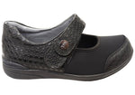 Homyped Maya Jane Womens Leather Comfort Shoes Black E Fitting
