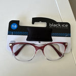 Black Ice Unisex Reading Glasses in Red +1.0