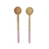 Mango Wood Spoons Natural  Pink Mini