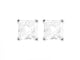 Adnohr Surgical Steel Square Cubic Zirconia Stud Earrings 6mm