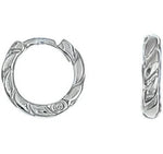 Wicked Sista Small Twisted Huggie Hoop Earrings in Silver