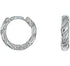 Wicked Sista Small Twisted Huggie Hoop Earrings in Silver