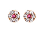 Studex System75 Daisy Rose Fuchsia Gp Ear Piercing Studs