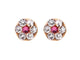 Studex System75 Daisy Rose Fuchsia Gp Ear Piercing Studs