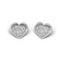 Studex Silver Surgical Steel Heart Glitter White Earrings 5mm