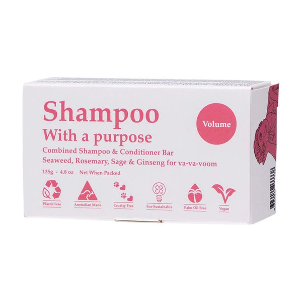 Shampoo With A Purpose Shampoo & Conditioner Bar 135G Volume