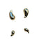 Sterling  Silver Teardrop Gold Earrings
