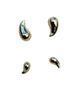 Sterling  Silver Teardrop Gold Earrings