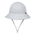 Bedhead Toddler Bucket Hat in Grey Stripe for Ages 1 to 2 Years 50CM
