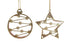 Elegant Glitter Bauble & Star Cutout Hanging 13cm