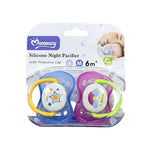 Momeasy Physiological Silicone Pacifier with Clip BPA Free Assorted Colours