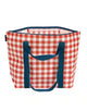 Project Ten Red Checkerboard Zip Medium Tote