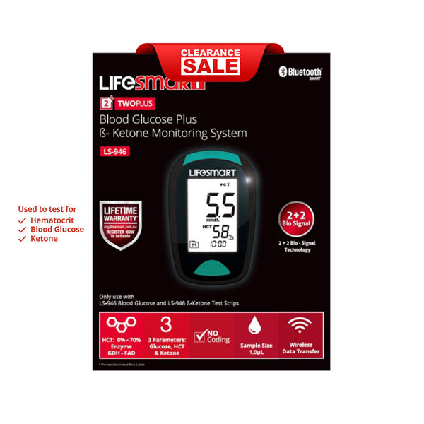 LifeSmart 2Plus Blood Glucose and Ketone Monitor