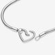 Pandora Moments Heart Closure Snake Chain Bracelet