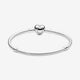 Pandora Moments Sparkling Heart Clasp Snake Chain Bracelet