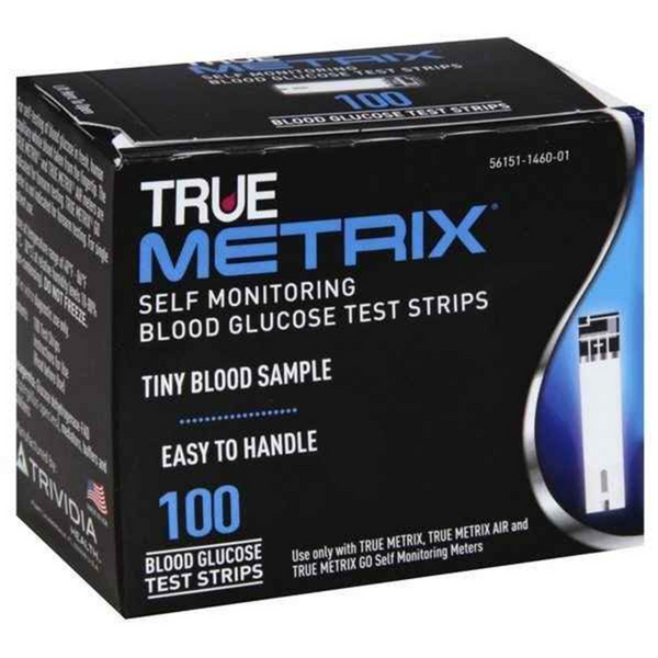 True Metrix Blood Glucose Test Strips x100