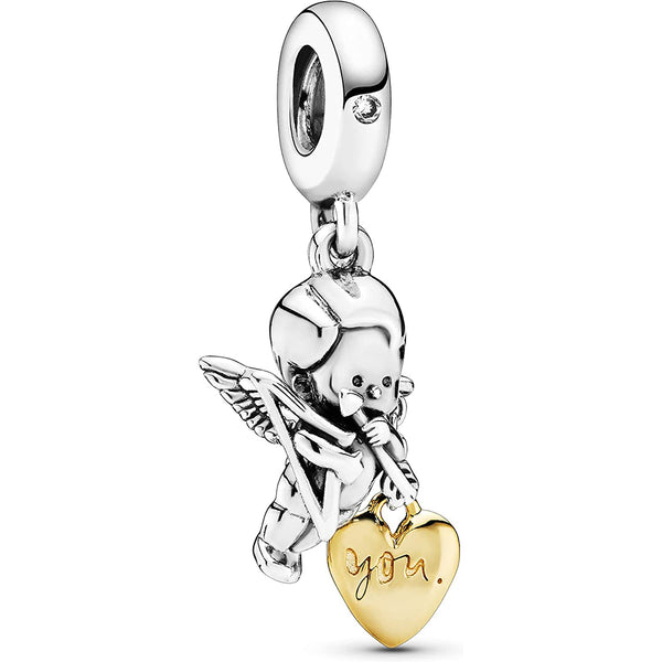 Pandora Cupid & You Heart Dangle Charm